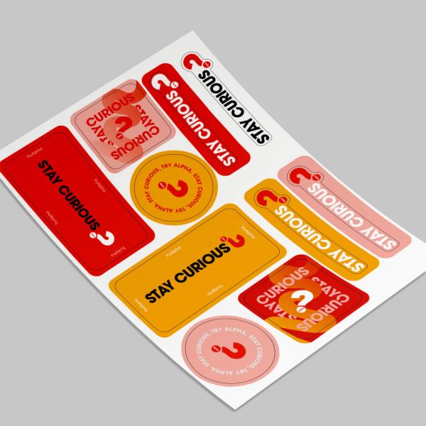 Alpha Stickers: Stay Curious