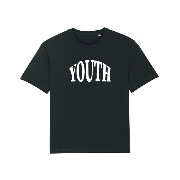 T-Shirt (Youth) Black with White Writing
