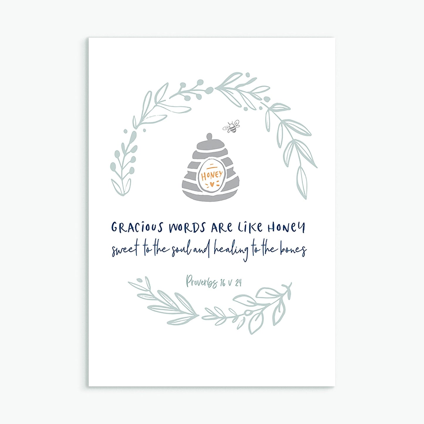 Gracious Words are Like Honey Greeting Card - Re-vived