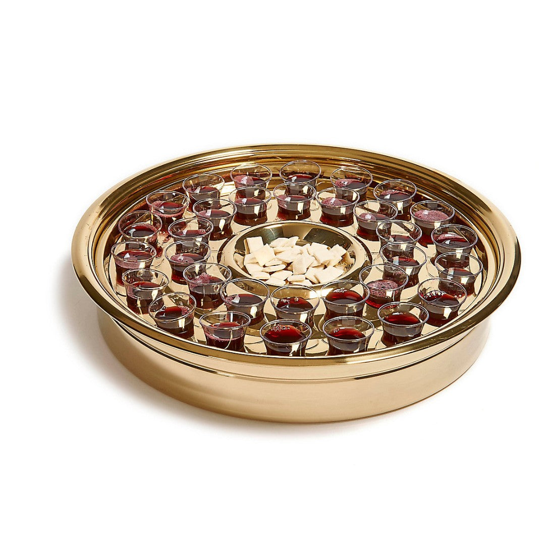 Brass One-Pass Communion Tray and Disc - Re-vived