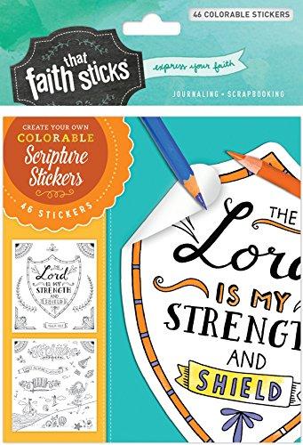 Psalm 28:7 Colorable Stickers - Re-vived