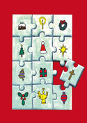 Pack of 6 (with envelopes) - Christmas Jigsaw - Re-vived