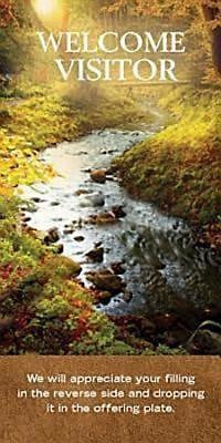 Welcome Visitor To Our Church Fall Stream Card (Pkg of 25) - Re-vived