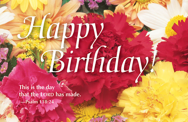 Happy Birthday Bouquet Postcard (Pkg of 25) - Re-vived