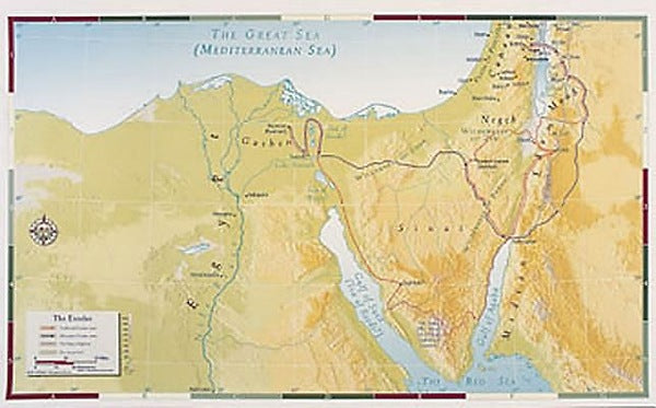 Abingdon Bible Land Map--The Exodus - Re-vived