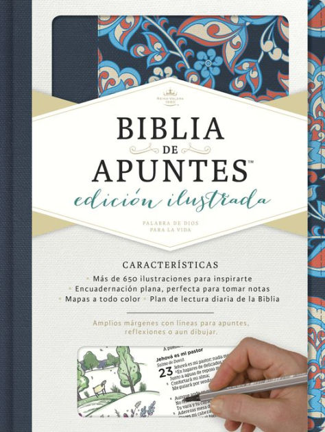 RVR 1960 Biblia de apuntes, edición ilustrada, tela en rosad - Re-vived