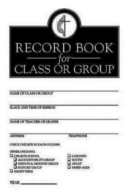 Record Book for Class or Group (Pkg of 12) - Re-vived