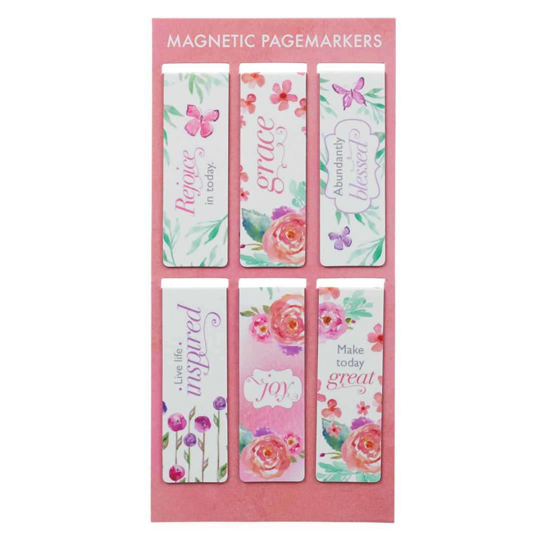 Blossoms Assorted Magnetic Bookmark (pack of 6) - Re-vived