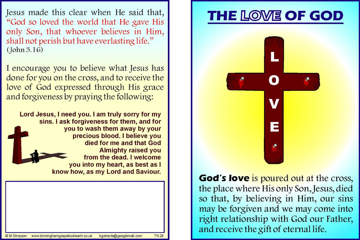 Tracts: Love of God - Re-vived