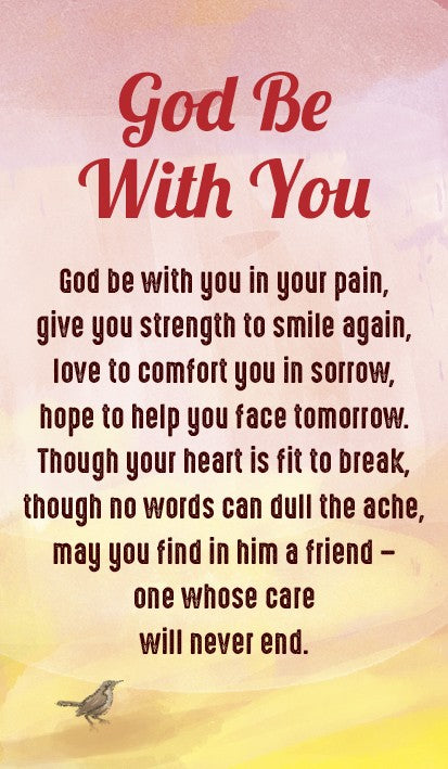 Prayer Card God Be With You - Re-vived