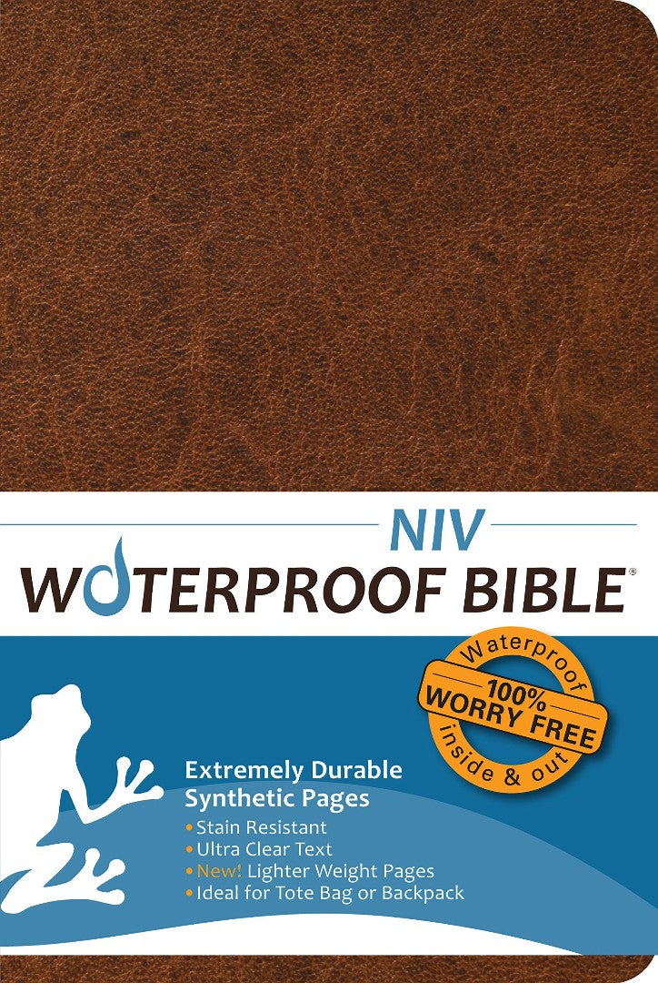 NIV Waterproof Bible, Brown - Re-vived
