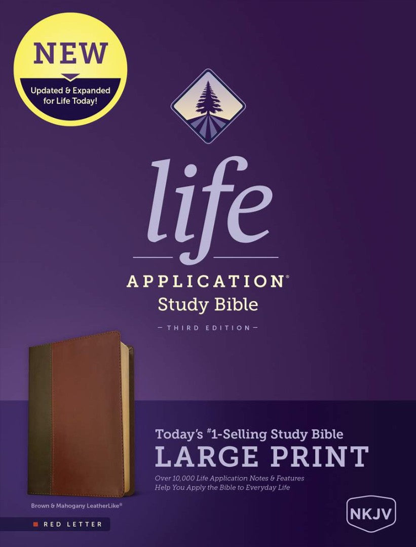 NKJV Life Application Study Bible Third Edition, Large Print - Re-vived