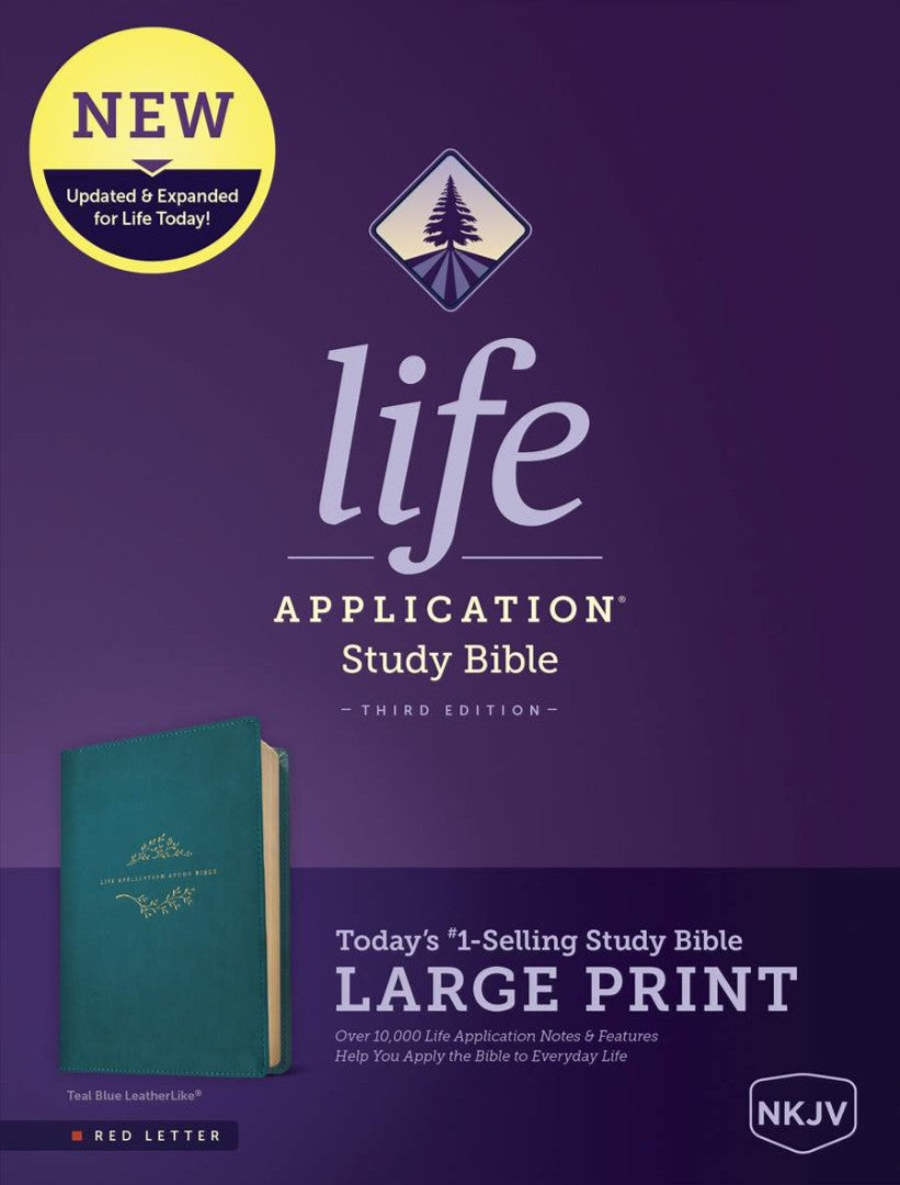 NKJV Life Application Study Bible Third Edition, Large Print - Re-vived