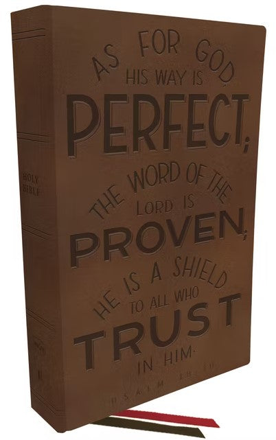 NKJV Thinline Bible, Brown, Red Letter, Indexed - Re-vived