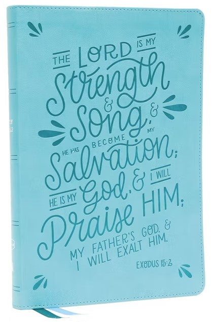 NKJV Thinline Bible, Teal, Red Letter, Indexed - Re-vived