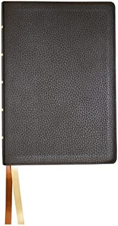NASB Large Print Wide Margin Bible, Brown Cowhide - Re-vived