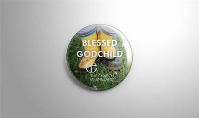 Christenings Godchild Pin Badges - Re-vived