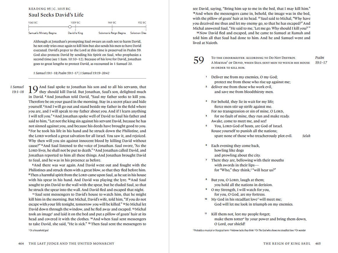 ESV Chronological Bible, Trutone, Brown - Re-vived