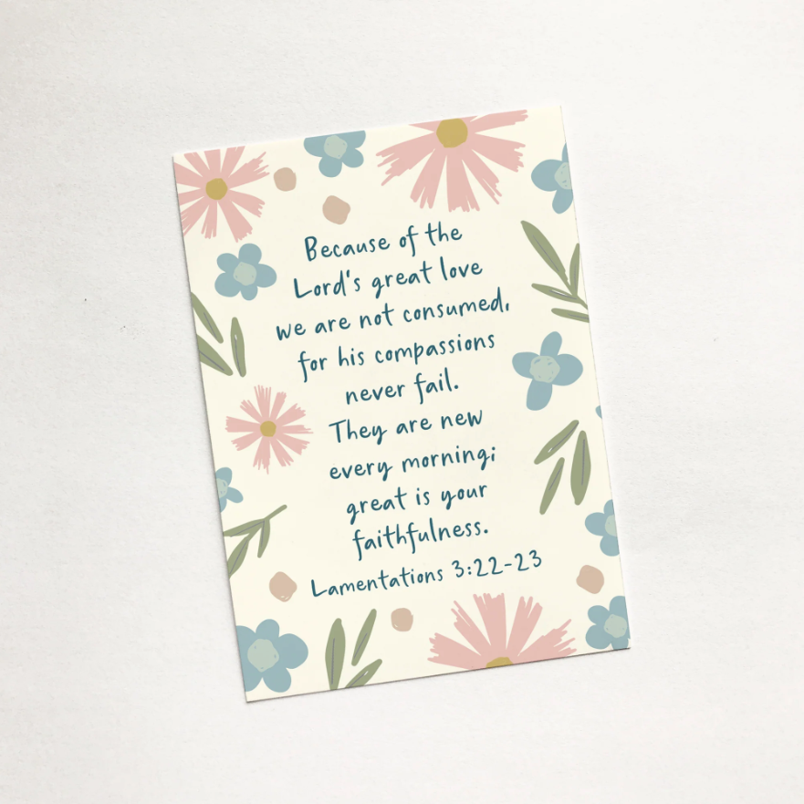 Great is Your Faithfulness (Dusky) - Christian Mini Card - Re-vived