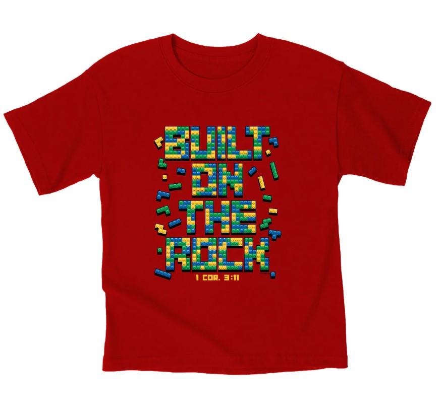 Building on the Rock Kids T-Shirt, Small - Re-vived