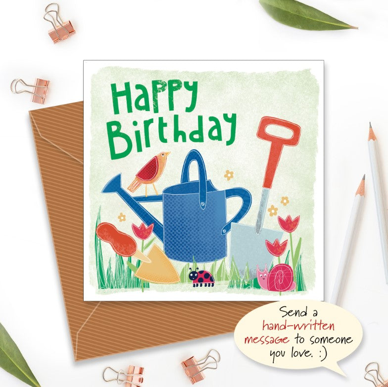 Happy Birthday Gardeners Greetings Card - Re-vived