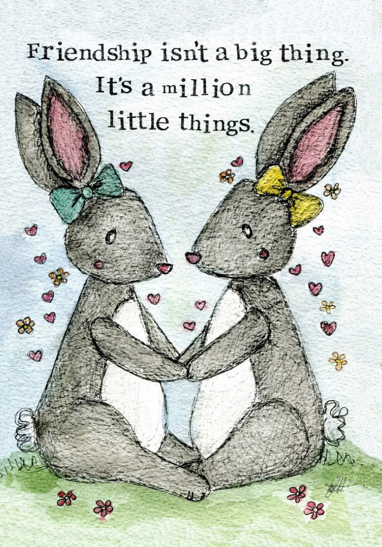 Thinking of You Card Friendship Single Card - Re-vived