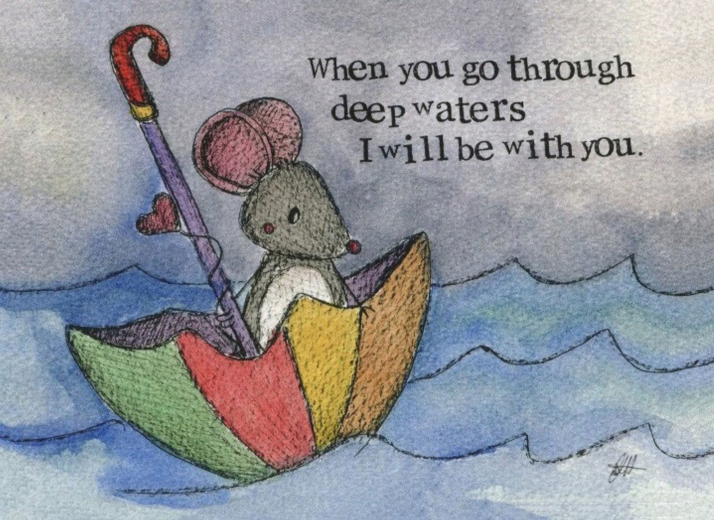 Encouragement Card Deep Waters Single Card - Re-vived