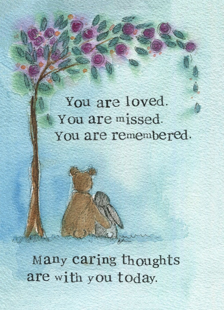 Thinking of You Sympathy Card You Are Remembered - Re-vived