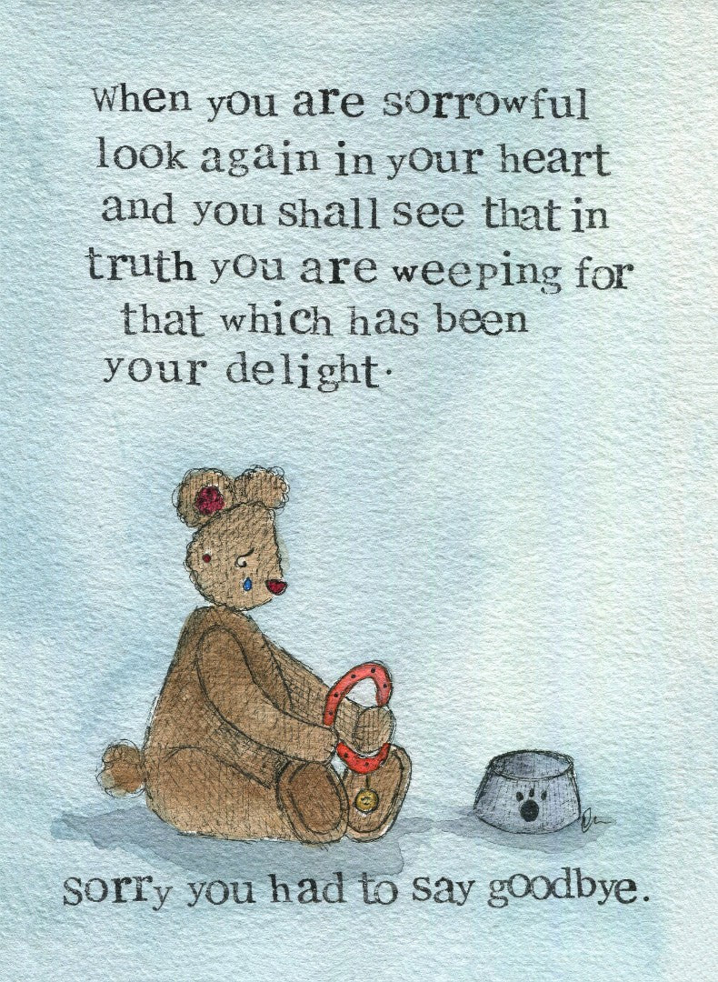 Sympathy Card Loss of Pet Card Your Delight Single Card - Re-vived