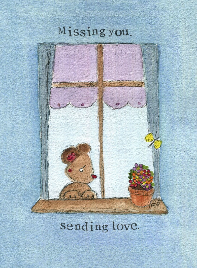 Thinking of You Card Missing You Single Card - Re-vived