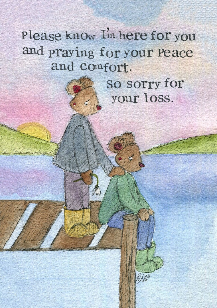 Sympathy Card Peace and Comfort Single Card - Re-vived