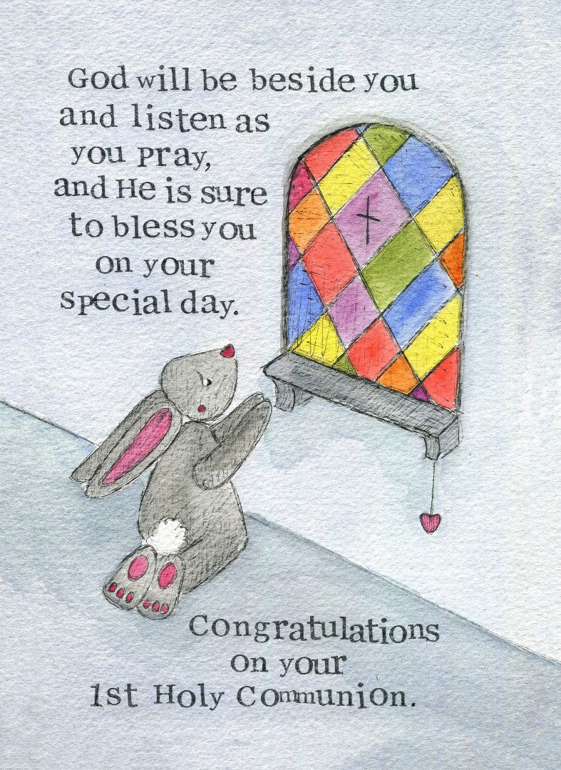 1st Holy Communion Card Single Card - Re-vived