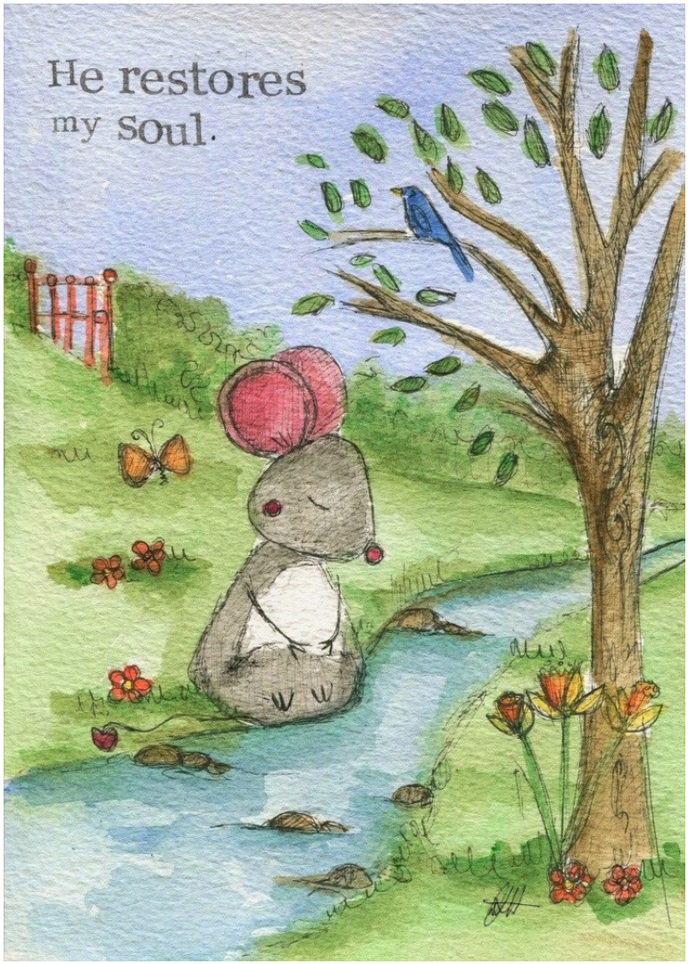 He Restores My Soul Single Print - Re-vived