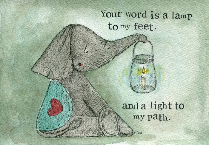 Encouragement Print a Light to my Path Single Print - Re-vived