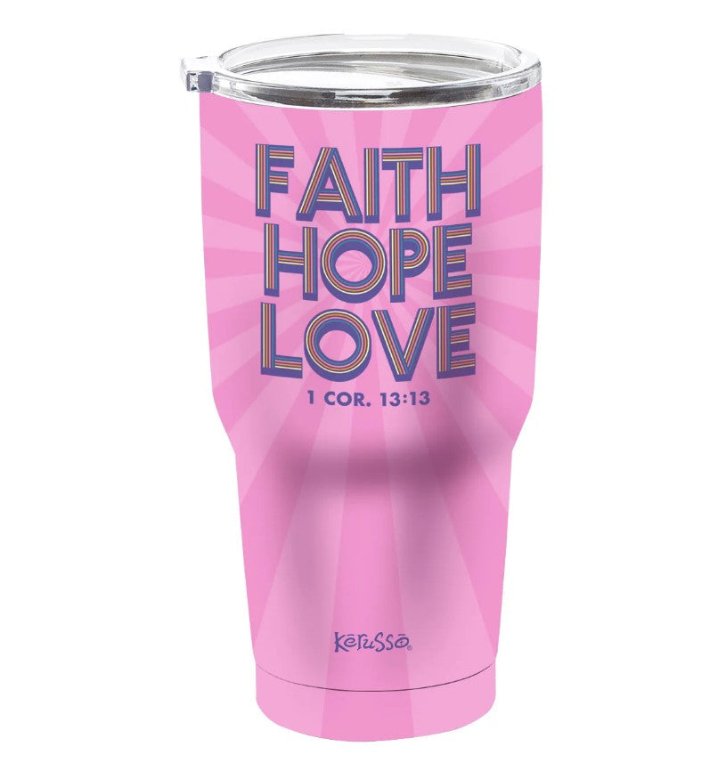 Faith Hope Love Stainless Steel Tumbler - Re-vived