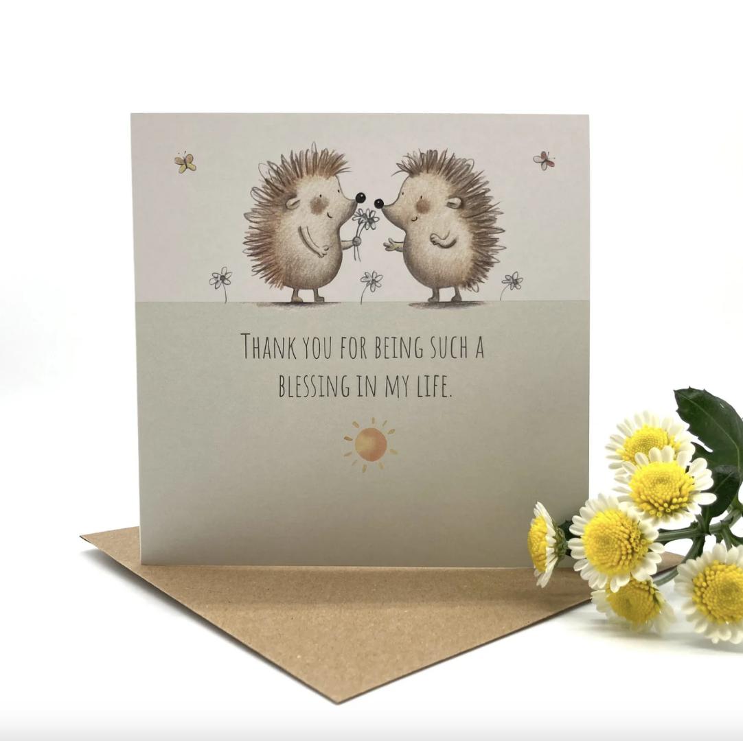 Hedgehog Blessing Notecard - Re-vived