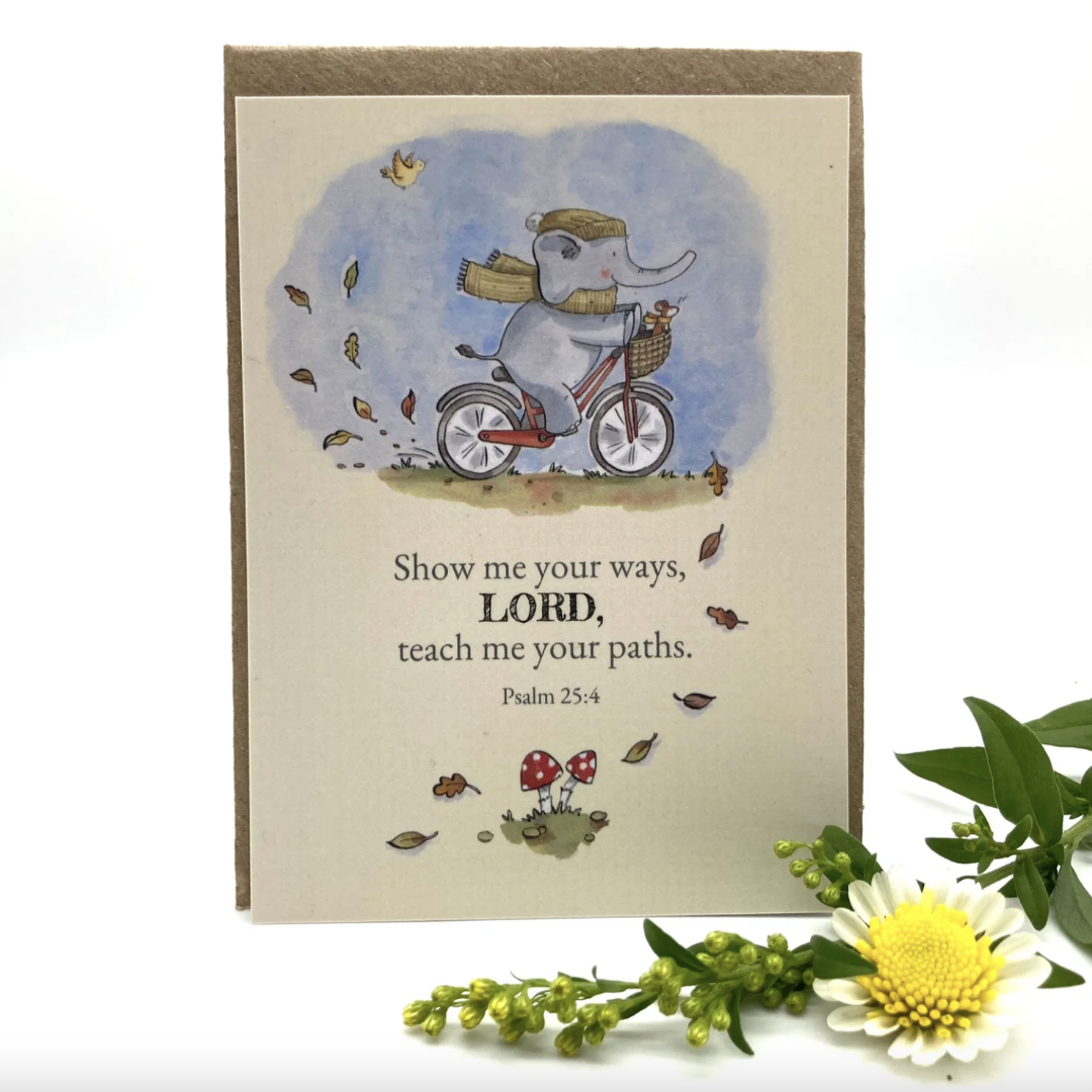 Show Me Your Ways Elephant Prayer Card - Re-vived