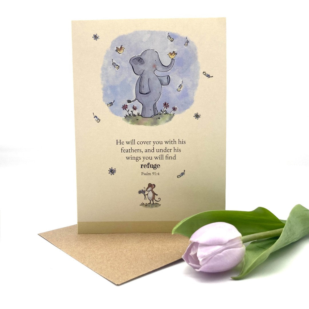 Refuge Elephant Card - Re-vived