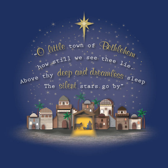 Compassion Charity Christmas Cards: O Little Town (10pk) - Re-vived