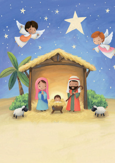 Advent Calendar Card: Cute Nativity - Re-vived