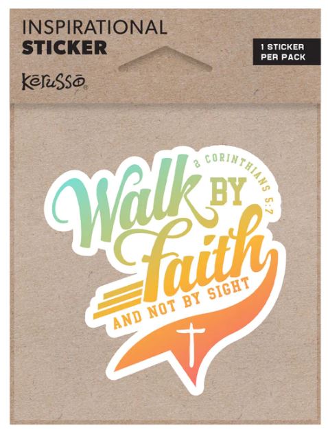 Walk by Faith Script Sticker - Re-vived