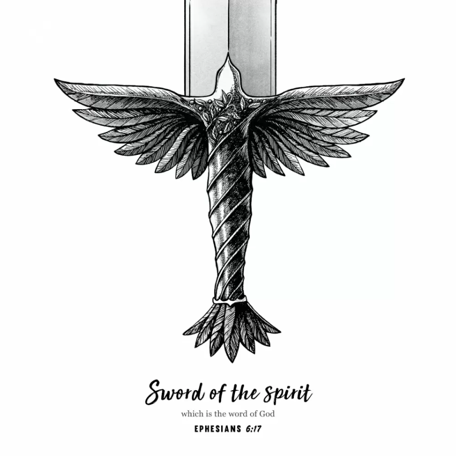 Sword of The Spirit A3 Christian Art Print - Re-vived