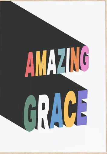 Amazing Grace A4 Print - Re-vived