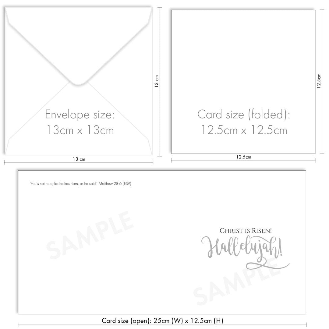 Hallelujah Flowers Easter Cards (Pack of 5) - Re-vived