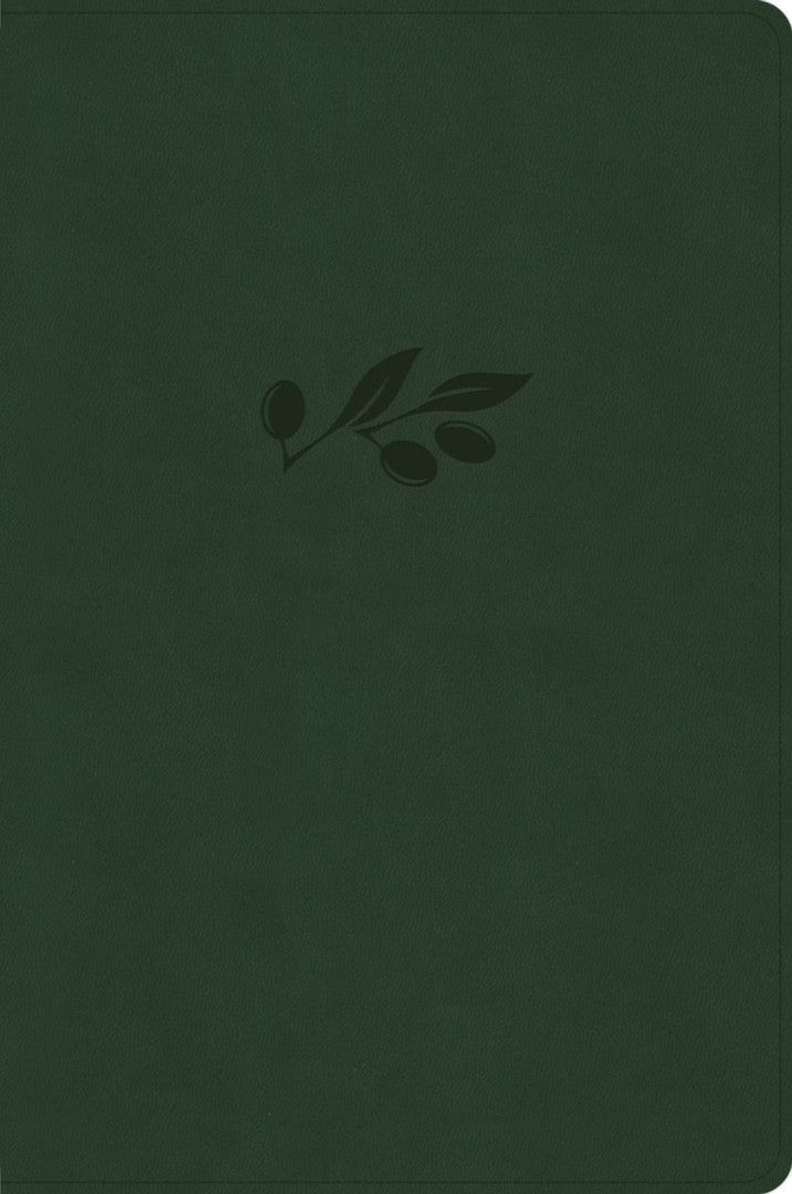 CSB Giant Print Single-Column Bible, Olive Leathertouch - Re-vived