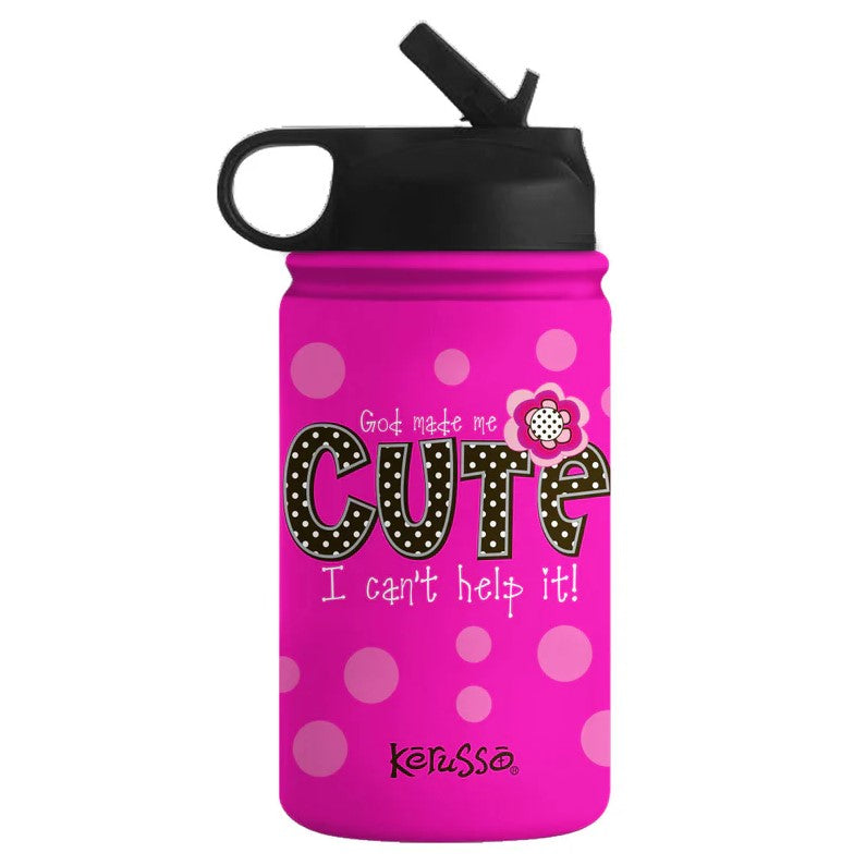 God Made Me Cute Kids Sports Bottle 12oz - Re-vived