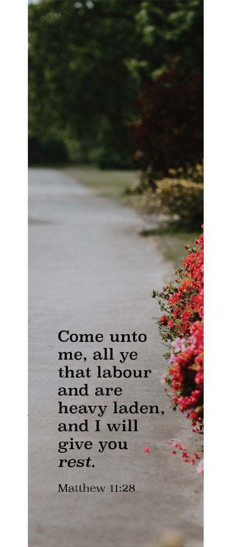 Inspirational Bookmark: All Ye That Labour (Package Of 25) - Re-vived