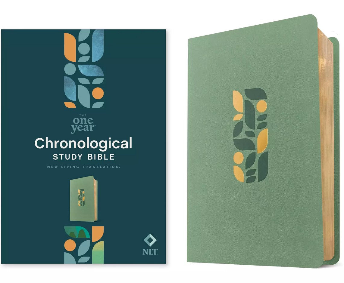 NLT One Year Chronological Study Bible, Sage - Re-vived