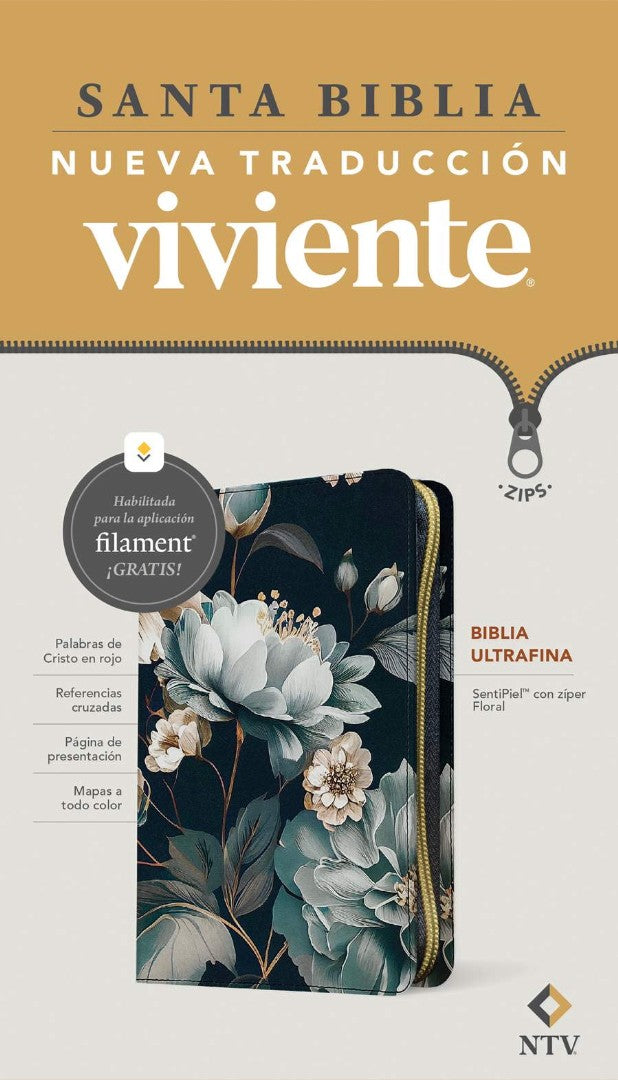 Biblia Ultrafina NTV De Zíper, Con Filament - Re-vived