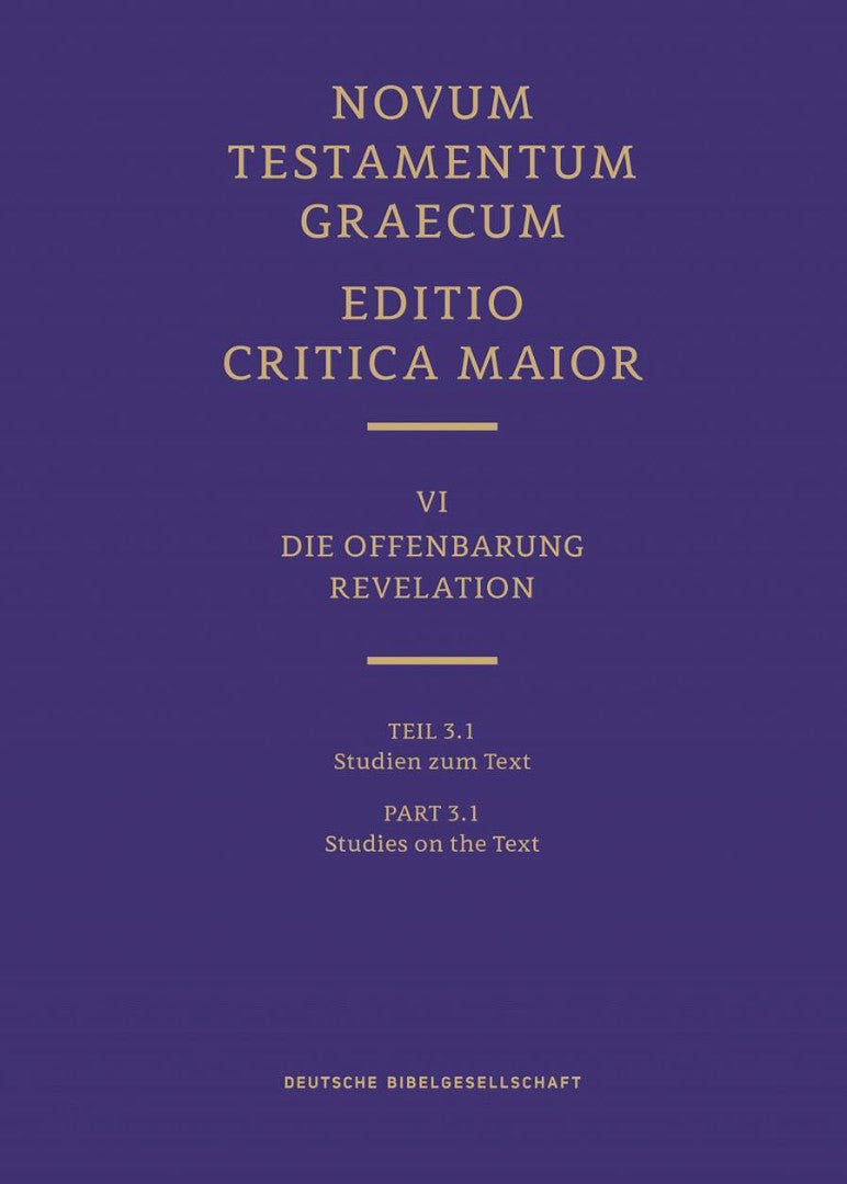Novum Testamentum Graecum, Editio Critica Maior VI/3.1 - Re-vived